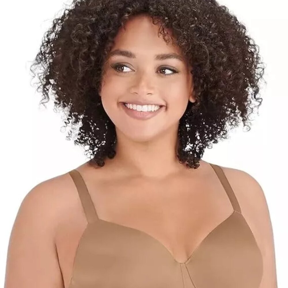 Vanity Fair Nearly Invisible Full Figure Underwire Bra 42D Totally Tan 76207